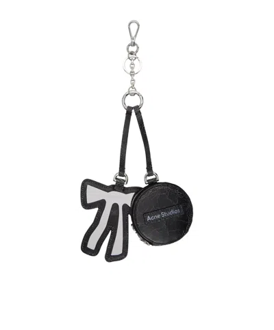 Acne Studios Logo Zipper Coin Purse In Black