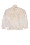 Acne Studios Logo Zipper Jacket Dusty White In Neutral
