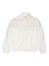 Acne Studios Logo Zip-up Jacket In White