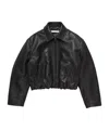 Acne Studios Logo-debossed Cropped Jacket In Black