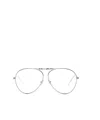 Acne Studios Logo-detail Pilot-frame Glasses In Metallic