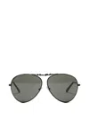 Acne Studios Logo-detail Pilot-frame Sunglasses In Black