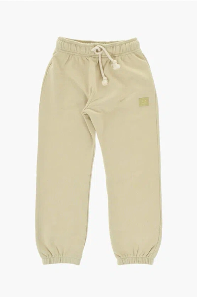 Acne Studios Logoed Joggers With Cuff In Brown