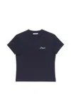 Acne Studios Logo-embroidered T-shirt In Blue