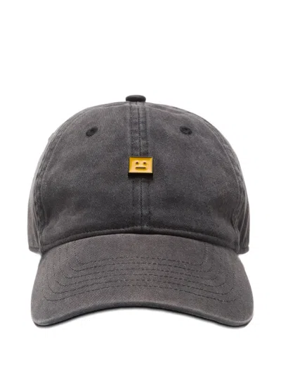 Acne Studios Baseballkappe Mit Logo-patch In Black