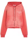 Acne Studios Logo-print Cotton Sweatshirt In Red