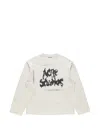Acne Studios Logo-print Distressed T-shirt In White