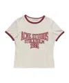 Acne Studios Eram College Logo Ringer Graphic T-shirt In White