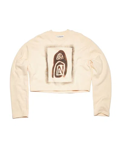 Acne Studios Logo-print Sweatshirt In Brown