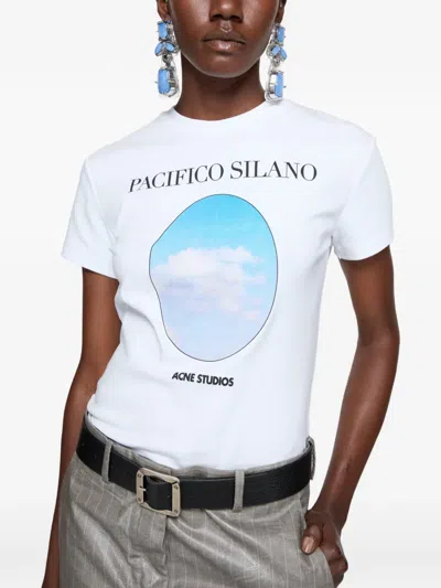 Acne Studios Logo-print T-shirt In White