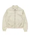 Acne Studios Logo-print Zip-up Jacket In Neutral