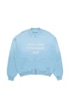 Acne Studios Logo-print Zip-up Sweatshirt In Blue