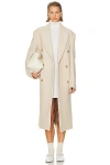 Acne Studios Long Coat In Warm White