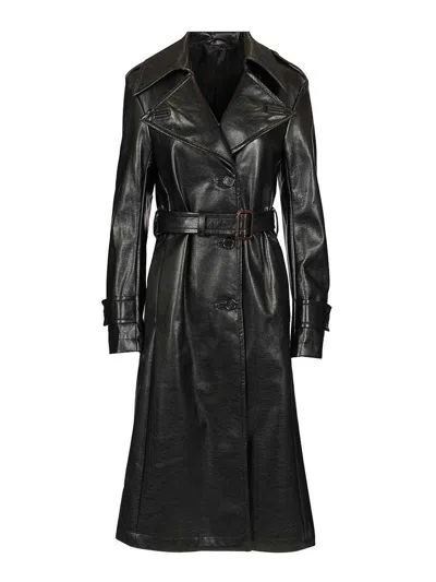 ACNE STUDIOS LONG LEATHER TRENCH COAT