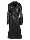 Acne Studios Long Leather Trench Coat Coats Black
