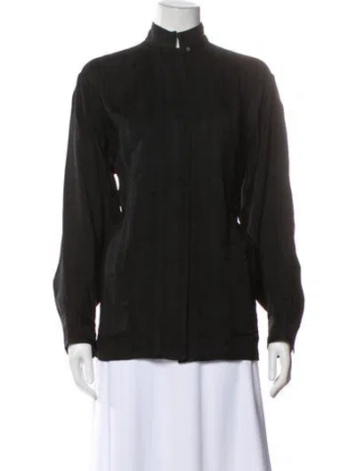 Pre-owned Acne Studios Long Sleeve Blouse In Black