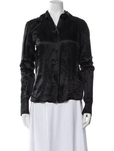 Pre-owned Acne Studios Long Sleeve Blouse In Gray