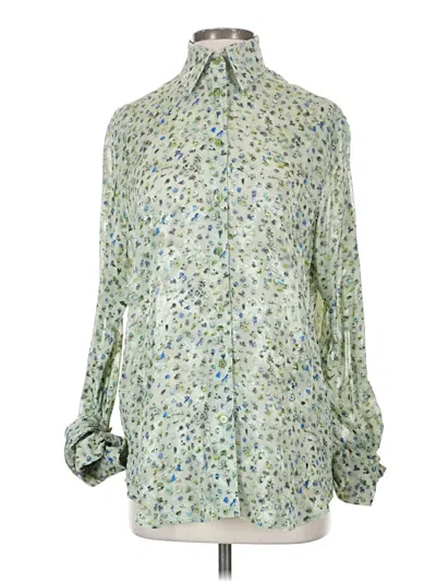 Pre-owned Acne Studios Long Sleeve Blouse In Green