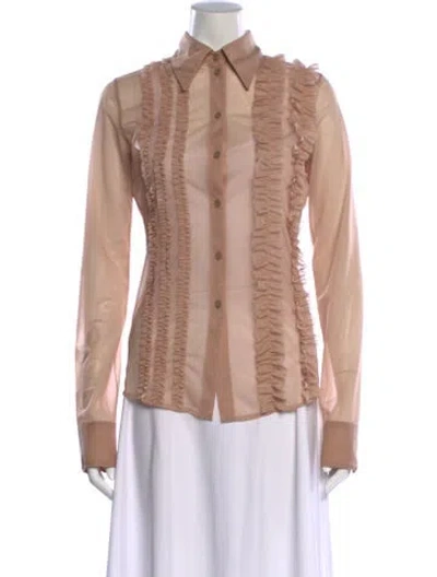 Pre-owned Acne Studios Long Sleeve Blouse In Neutral