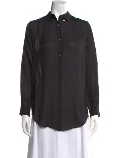 Pre-owned Acne Studios Long Sleeve Button-up Top In Black