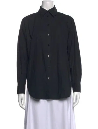 Pre-owned Acne Studios Long Sleeve Button-up Top In Black
