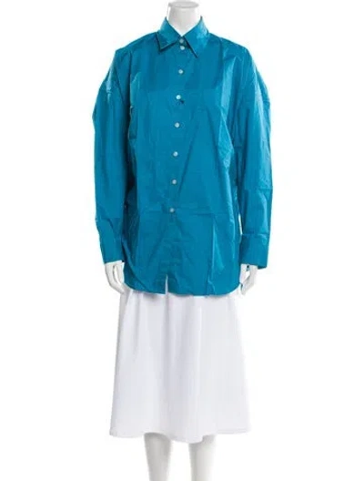 Pre-owned Acne Studios Long Sleeve Button-up Top In Blue