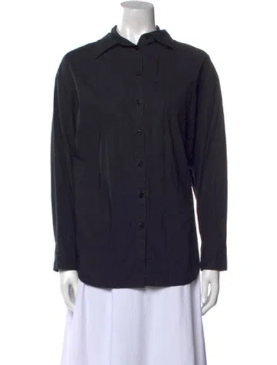 Pre-owned Acne Studios Long Sleeve Button-up Top In Blue