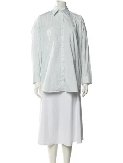 Pre-owned Acne Studios Long Sleeve Button-up Top In Blue