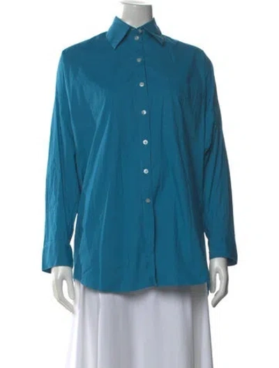 Pre-owned Acne Studios Long Sleeve Button-up Top In Blue
