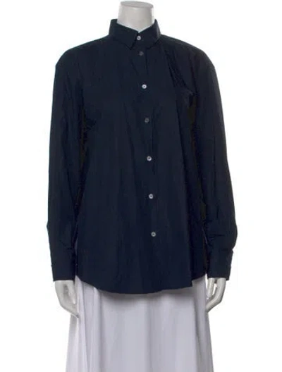 Pre-owned Acne Studios Long Sleeve Button-up Top In Blue