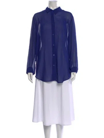 Pre-owned Acne Studios Long Sleeve Button-up Top In Blue