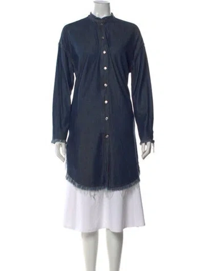 Pre-owned Acne Studios Long Sleeve Button-up Top In Blue