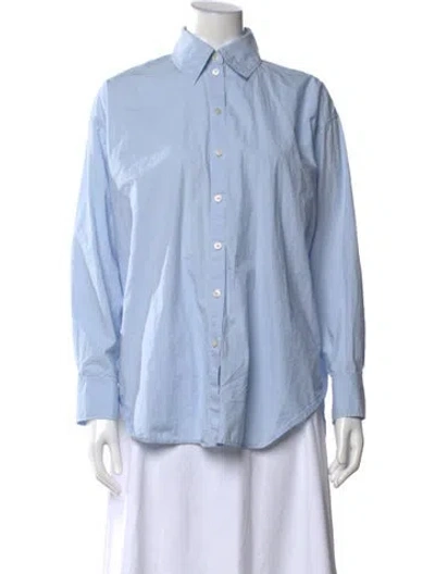 Pre-owned Acne Studios Long Sleeve Button-up Top In Blue