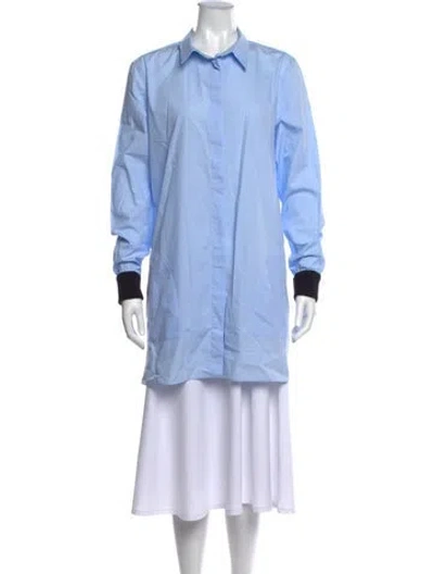 Pre-owned Acne Studios Long Sleeve Button-up Top In Blue