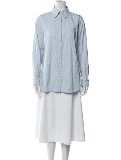 Pre-owned Acne Studios Long Sleeve Button-up Top In Blue
