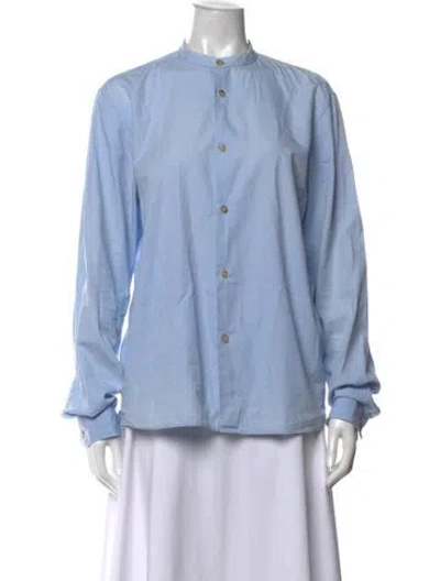 Pre-owned Acne Studios Long Sleeve Button-up Top In Blue