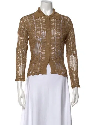 Pre-owned Acne Studios Long Sleeve Button-up Top In Brown