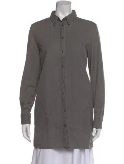 Pre-owned Acne Studios Long Sleeve Button-up Top In Gray
