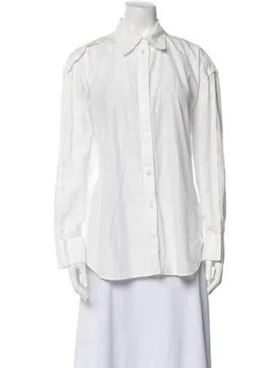 Pre-owned Acne Studios Long Sleeve Button-up Top In Neutral