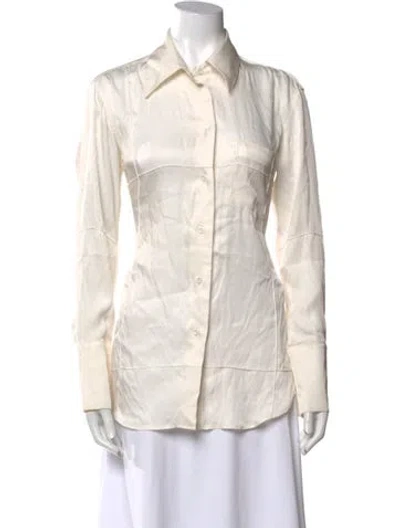 Pre-owned Acne Studios Long Sleeve Button-up Top In Neutral