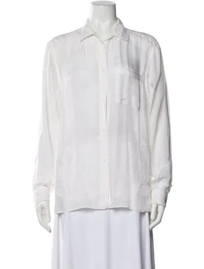 Pre-owned Acne Studios Long Sleeve Button-up Top In Neutral