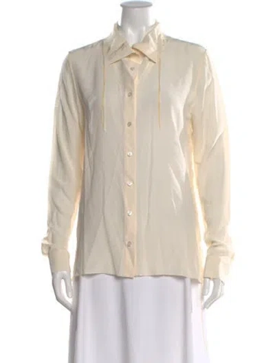 Pre-owned Acne Studios Long Sleeve Button-up Top In Neutral