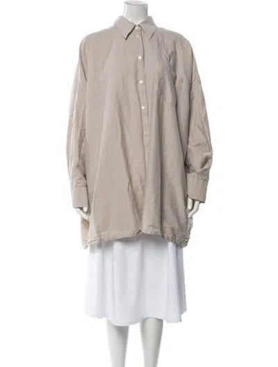 Pre-owned Acne Studios Long Sleeve Button-up Top In Neutral