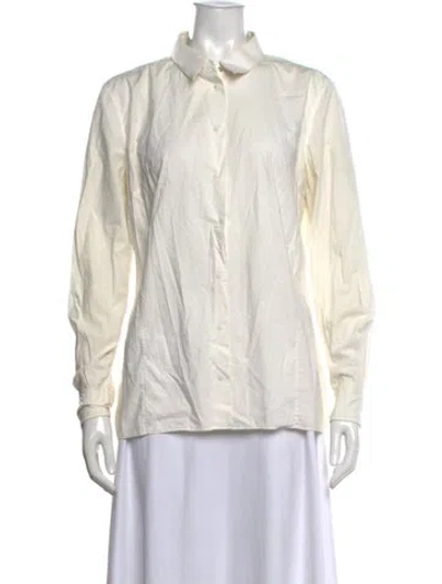 Pre-owned Acne Studios Long Sleeve Button-up Top In Neutrals
