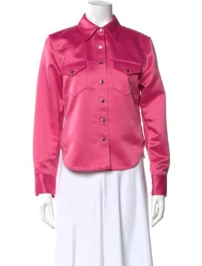 Pre-owned Acne Studios Long Sleeve Button-up Top In Pink