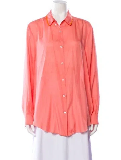 Pre-owned Acne Studios Long Sleeve Button-up Top In Pink