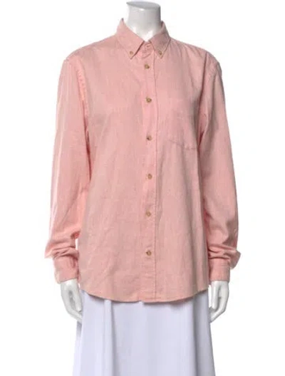 Pre-owned Acne Studios Long Sleeve Button-up Top In Pink