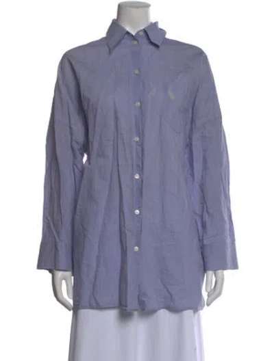 Pre-owned Acne Studios Long Sleeve Button-up Top In Purple