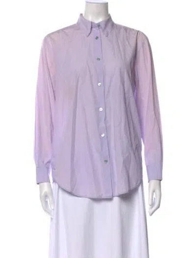 Pre-owned Acne Studios Long Sleeve Button-up Top In Purple