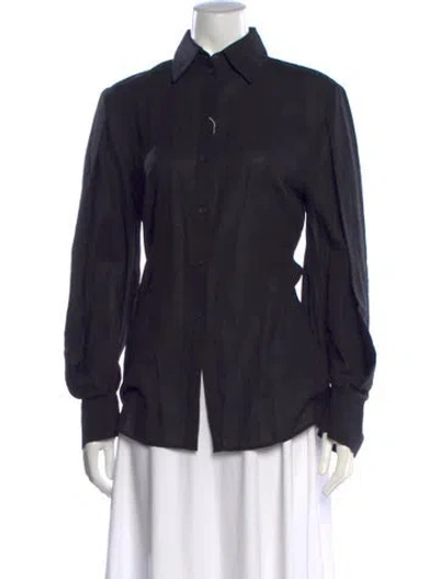 Pre-owned Acne Studios Long Sleeve Button-up Top W/ Tags In Blue